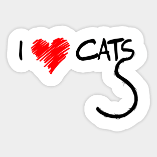 I love Cats Sticker